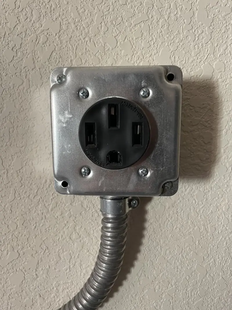 NEMA 14-50 outlet installed for Electrical Panel Upgrade in Doolittle